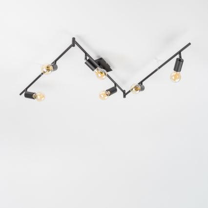 LED σποτ φωτιστικό 6xE27/6,5W/230V μαύρο