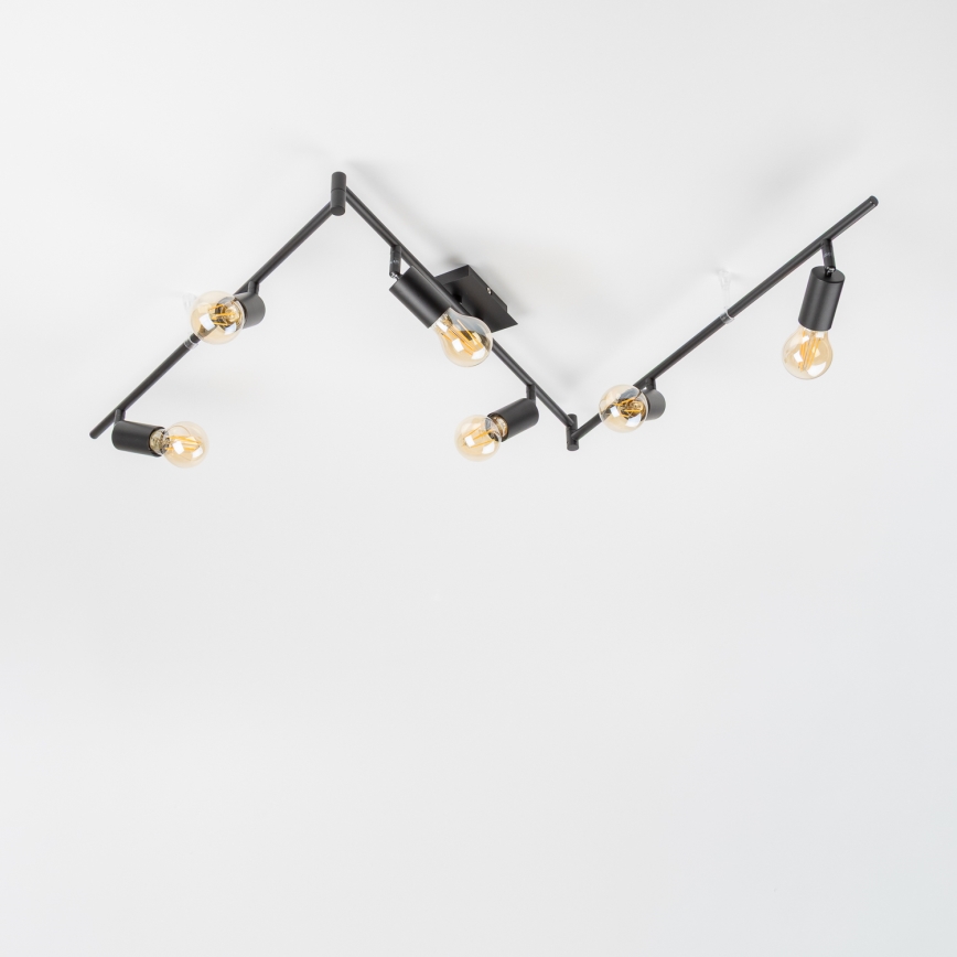 LED σποτ φωτιστικό 6xE27/6,5W/230V μαύρο