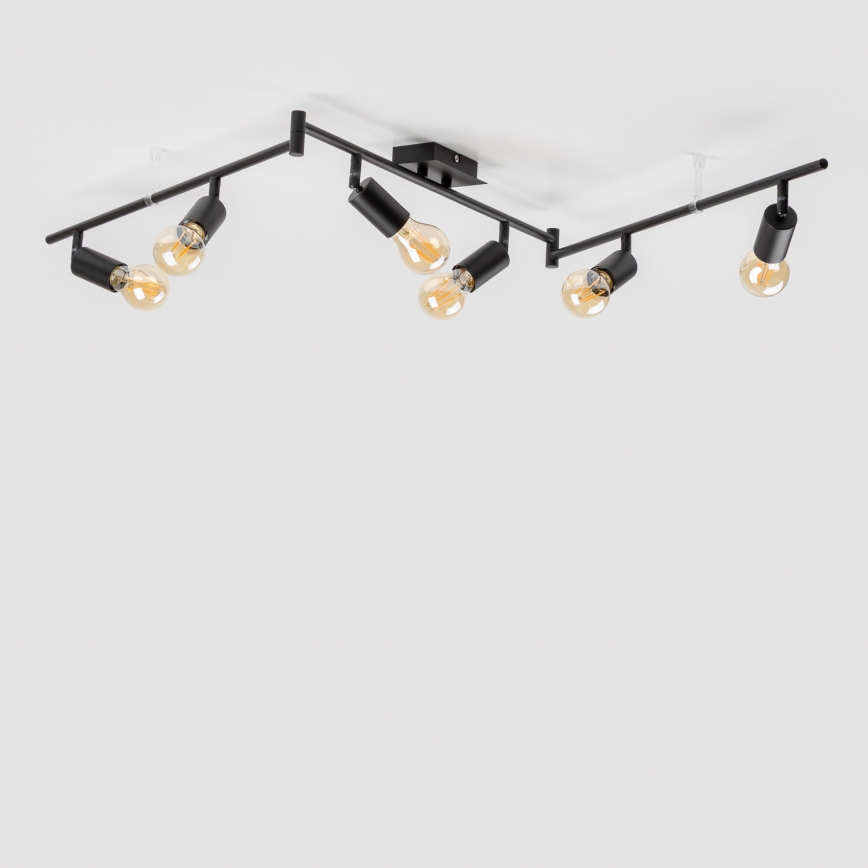 LED σποτ φωτιστικό 6xE27/6,5W/230V μαύρο