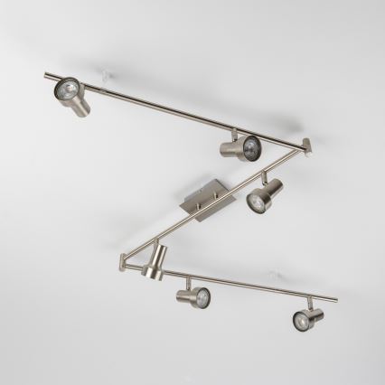 LED σποτ φωτιστικό 6xGU10/4,7W/230V ματ χρώμιο