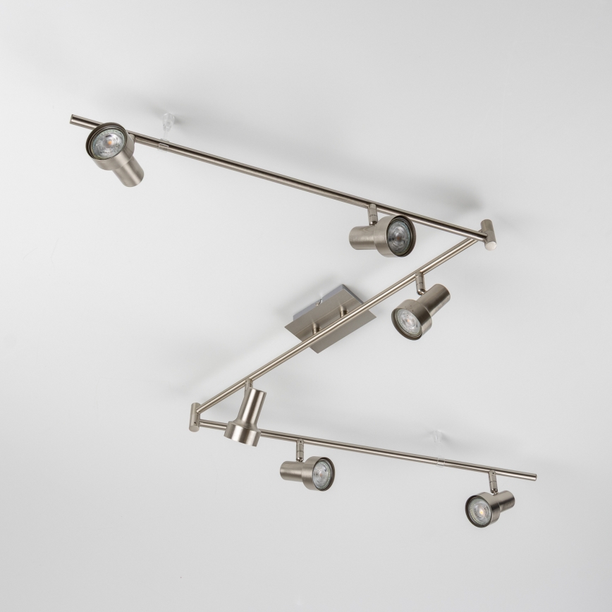 LED σποτ φωτιστικό 6xGU10/4,7W/230V ματ χρώμιο