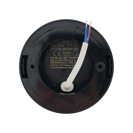 LED σποτ φωτιστικό 9W/230V, Ø 9 cm, μαύρο