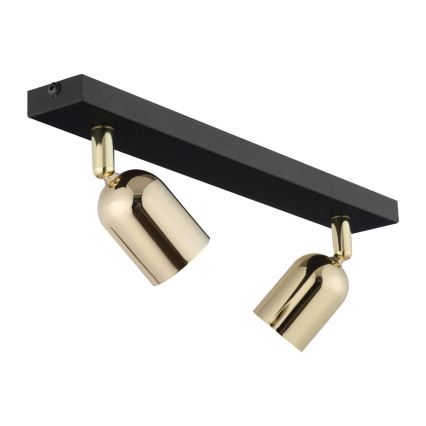 LED σποτ φωτιστικό TOP 2xGU10/10W/230V μαύρο/χρυσό