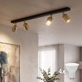 LED σποτ φωτιστικό TOP 4xGU10/10W/230V μαύρο/χρυσό