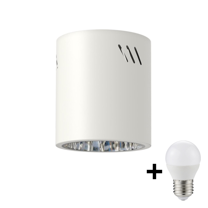 LED Σποτ GEORGE 1xE27/6W/230V διάμετρος 11 cm λευκό