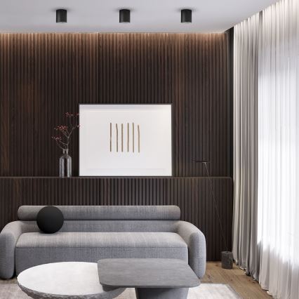 LED Σποτ GEORGE 1xE27/6W/230V διάμετρος 11 cm μαύρο