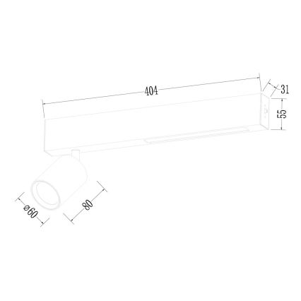 LED Σποτ MAGNET LED/5W/230V + 1xGU10/60W 3000/4000K λευκό