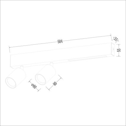 LED Σποτ MAGNET LED/5W/230V + 2xGU10/60W 3000/4000K λευκό