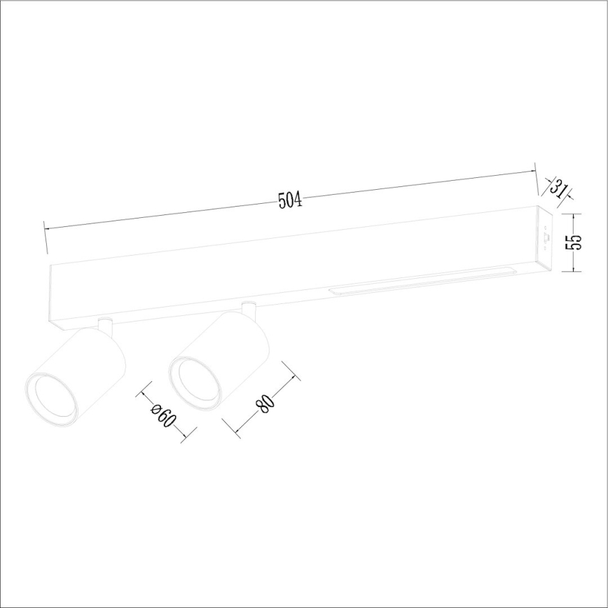 LED Σποτ MAGNET LED/5W/230V + 2xGU10/60W 3000/4000K λευκό