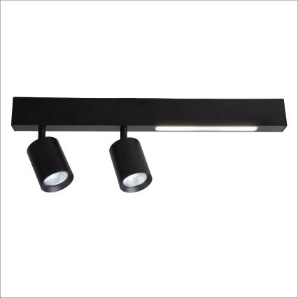 LED Σποτ MAGNET LED/5W/230V + 2xGU10/60W 3000/4000K μαύρο