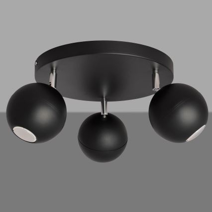 LED Σποτ MIDWAY 3xGU10/4,8W/230V μαύρο