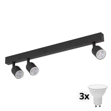LED σποτ TOP 3xGU10/10W/230V μαύρο