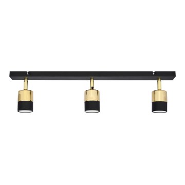 LED Σποτ TUBSSON 3xGU10/4,8W/230V μαύρο/χρυσαφί