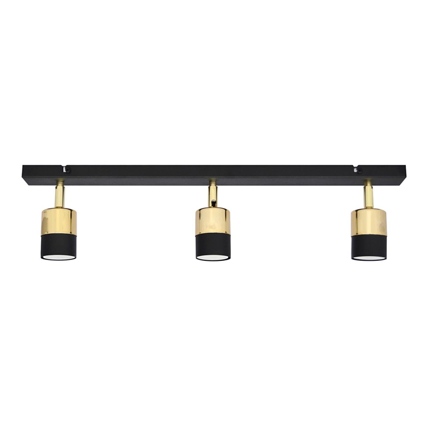 LED Σποτ TUBSSON 3xGU10/4,8W/230V μαύρο/χρυσαφί