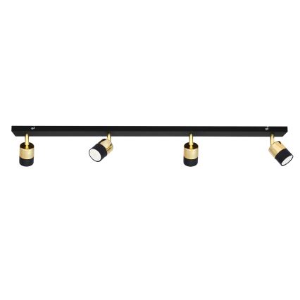 LED Σποτ TUBSSON 4xGU10/4,8W/230V μαύρο/χρυσαφί