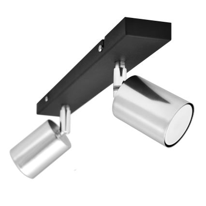 LED Σποτ TUNE 2xGU10/4,8W/230V ματ χρώμιο/μαύρο