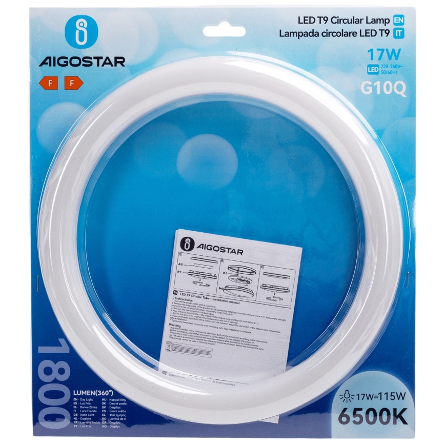 LED σωλήνας φθορισμού G10q/17W/230V 6500K - Aigostar