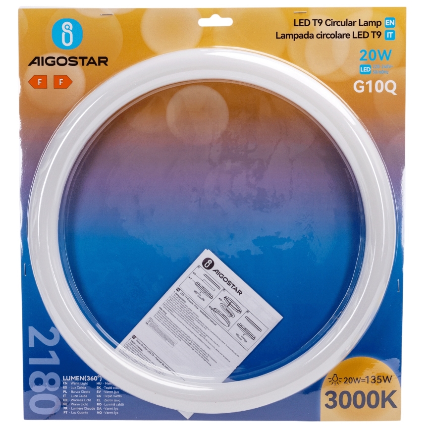 LED σωλήνας φθορισμού G10q/20W/230V 3000K - Aigostar