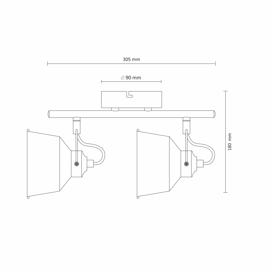 LED Συνδεδεμένο φως οροφής 2xE14/8W/230V