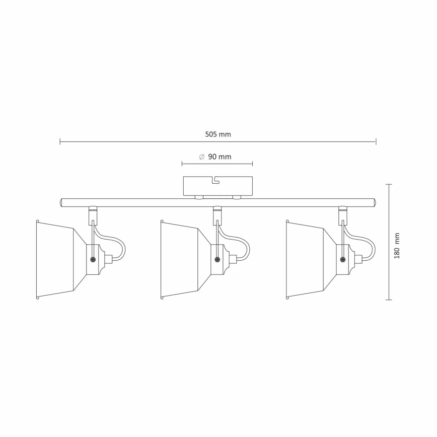 LED Συνδεδεμένο φως οροφής 3xE14/8W/230V