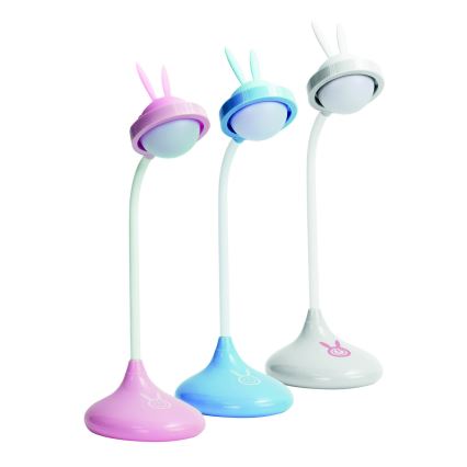 LED Παιδική λάμπα αφής RABBIT LED/0,4W/5V 3000/6500K μπλε + USB