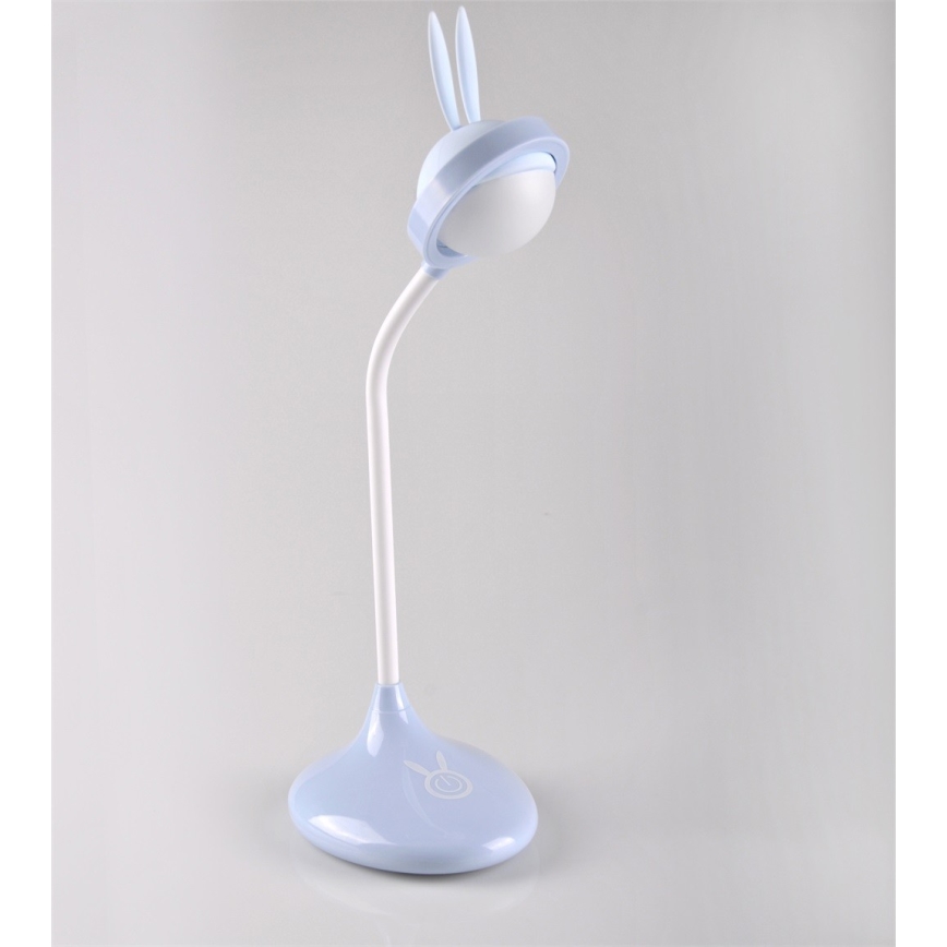 LED Παιδική λάμπα αφής RABBIT LED/0,4W/5V 3000/6500K μπλε + USB