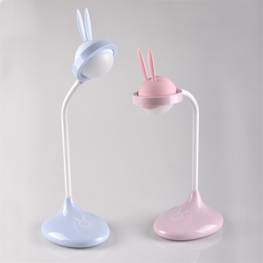 LED Παιδική λάμπα αφής RABBIT LED/0,4W/5V 3000/6500K μπλε + USB