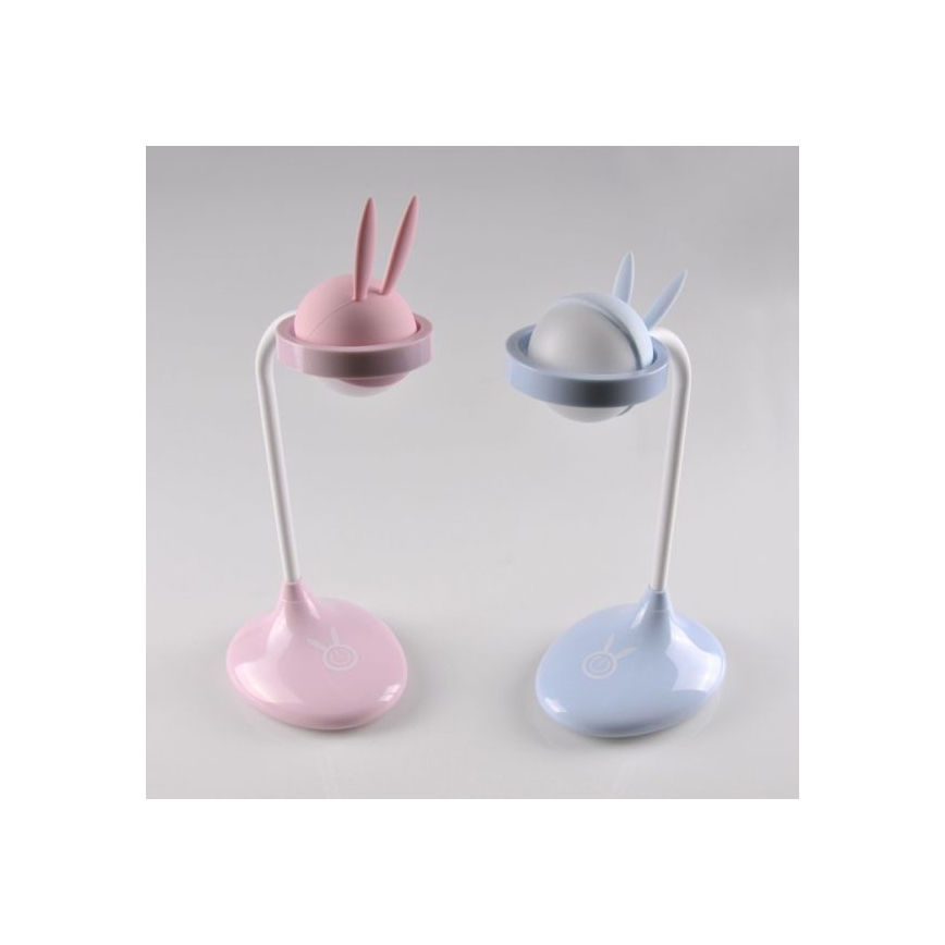 LED Παιδική λάμπα αφής RABBIT LED/0,4W/5V 3000/6500K μπλε + USB