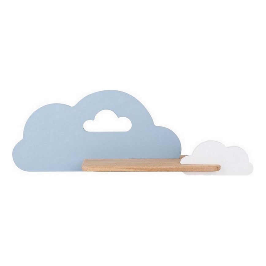 LED Παιδικό φωτιστικό τοίχου με ράφι CLOUD LED/5W/230V μπλε/λευκό,