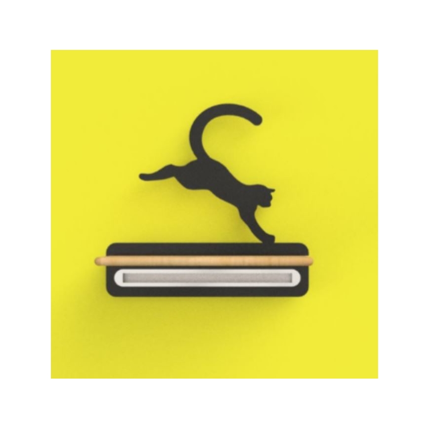 Παιδικό φωτιστικό τοίχου LED με ράφι JUMPING CAT LED/5W/230V,