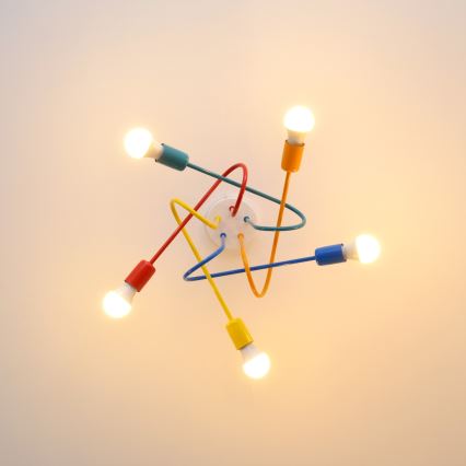 Παιδικό φωτιστικό οροφής LED OXFORD 5xE27/15W/230V