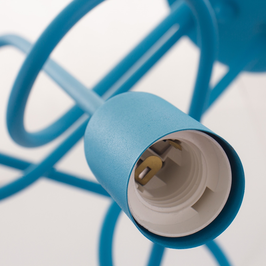 LED παιδικό επιφανειακό φωτιστικό οροφής OXFORD 3xE27/15W/230V μπλε