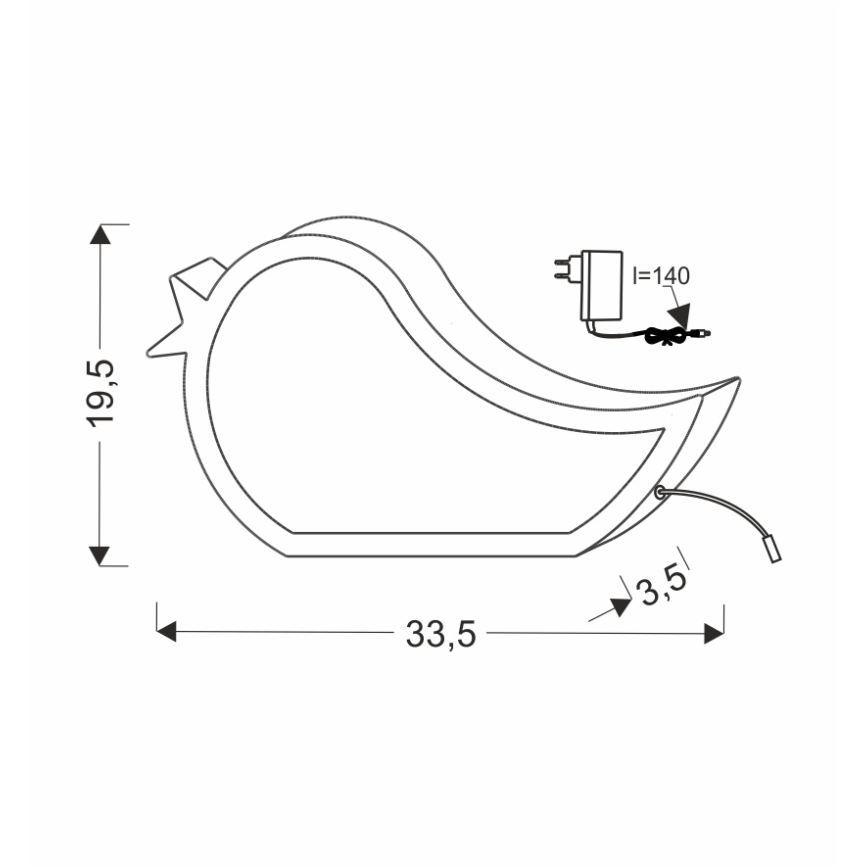 LED Παιδικό επιτραπέζιο φωτιστικό BIRD LED/12W/230V ροζ
