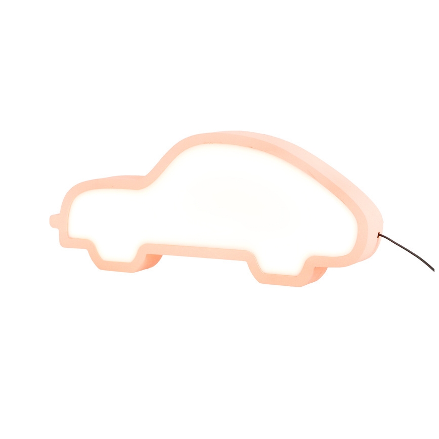 LED παιδικό επιτραπέζιο φωτιστικό CAR LED/11W/230V ροζ