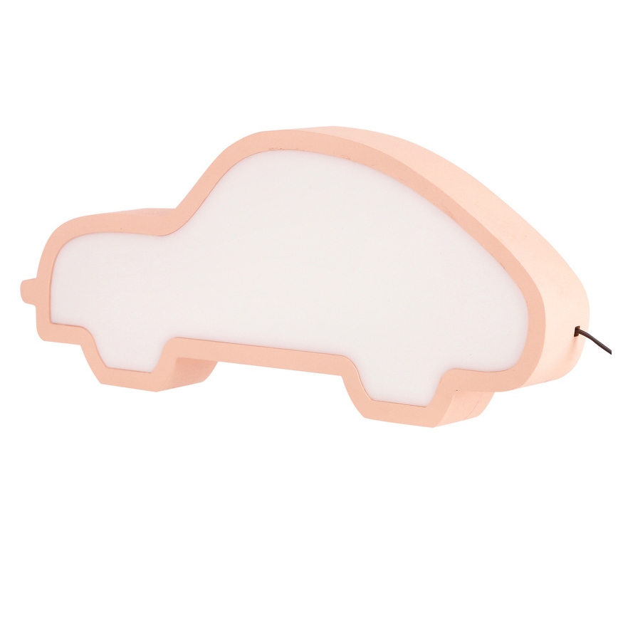 LED παιδικό επιτραπέζιο φωτιστικό CAR LED/11W/230V ροζ