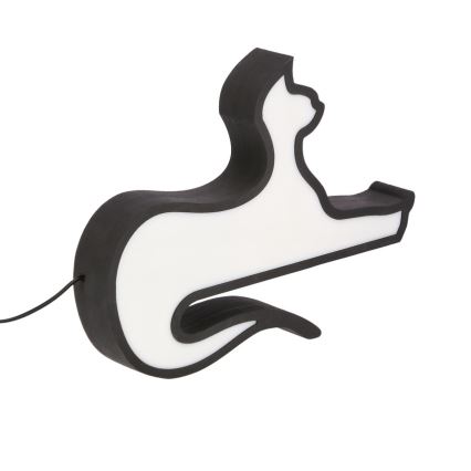 LED παιδικό επιτραπέζιο φωτιστικό CAT LED/13W/230V μαύρο