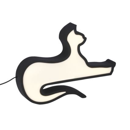 LED παιδικό επιτραπέζιο φωτιστικό CAT LED/13W/230V μαύρο