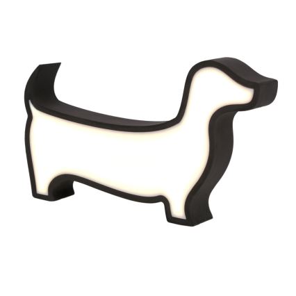 LED Παιδικό επιτραπέζιο φωτιστικό DOG LED/12W/230V μαύρο