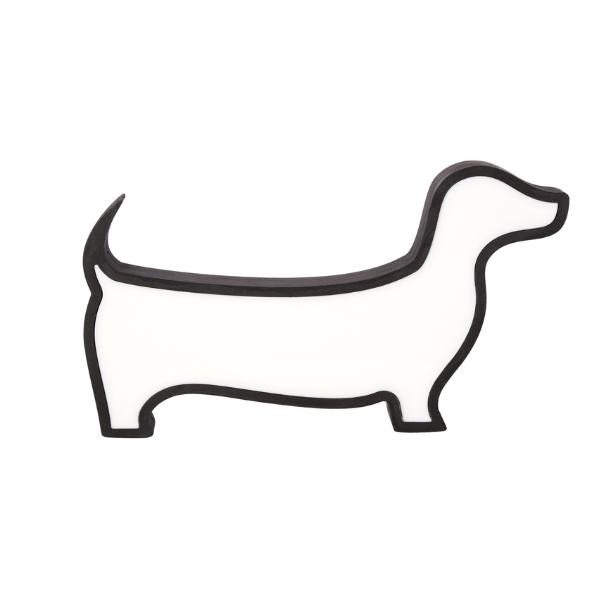 LED Παιδικό επιτραπέζιο φωτιστικό DOG LED/12W/230V μαύρο