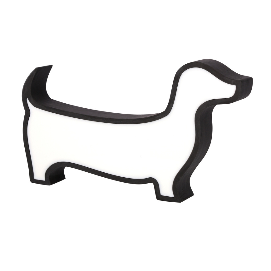 LED Παιδικό επιτραπέζιο φωτιστικό DOG LED/12W/230V μαύρο