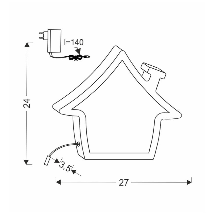 LED παιδικό επιτραπέζιο φωτιστικό HOUSE LED/10W/230V, ροζ