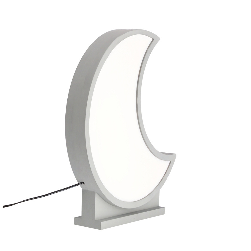 LED Παιδικό επιτραπέζιο φωτιστικό MOON LED/12W/230V γκρι