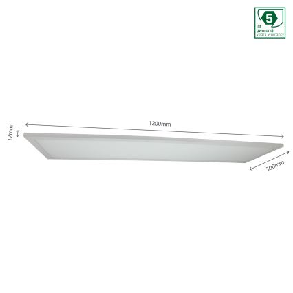 LED Πάνελ Οροφής ALGINE DUO 2σε1 LED/30W/230V 120x30 εκ.