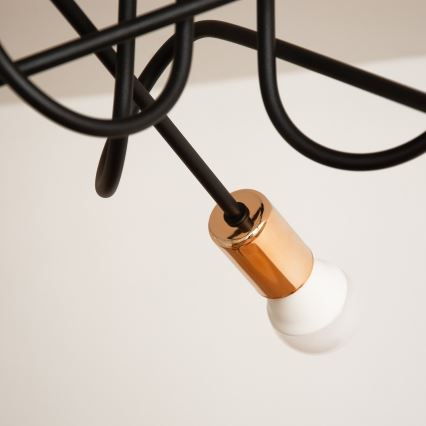 LED πλαφονιέρα OXFORD 3xE27/15W/230V μαύρο