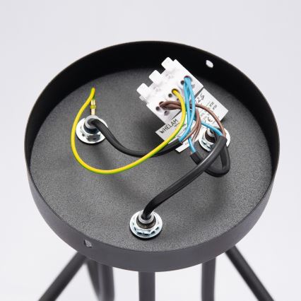 LED πλαφονιέρα OXFORD 3xE27/15W/230V μαύρο