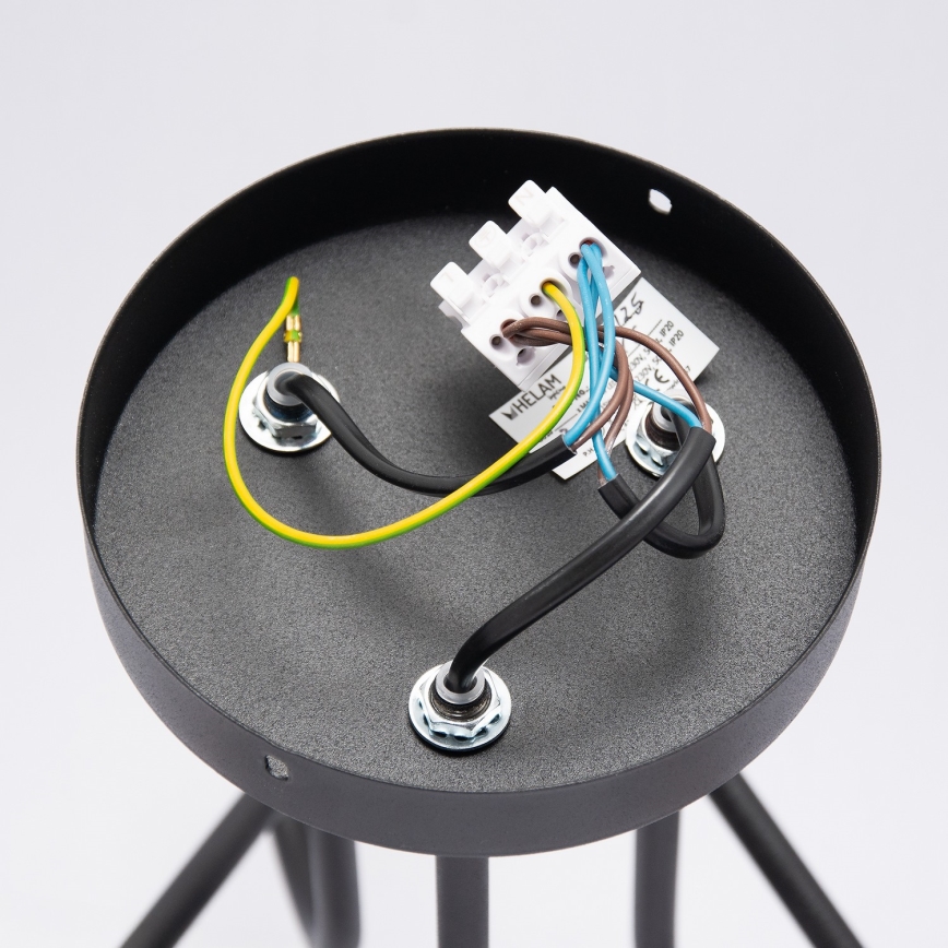 LED πλαφονιέρα OXFORD 3xE27/15W/230V μαύρο