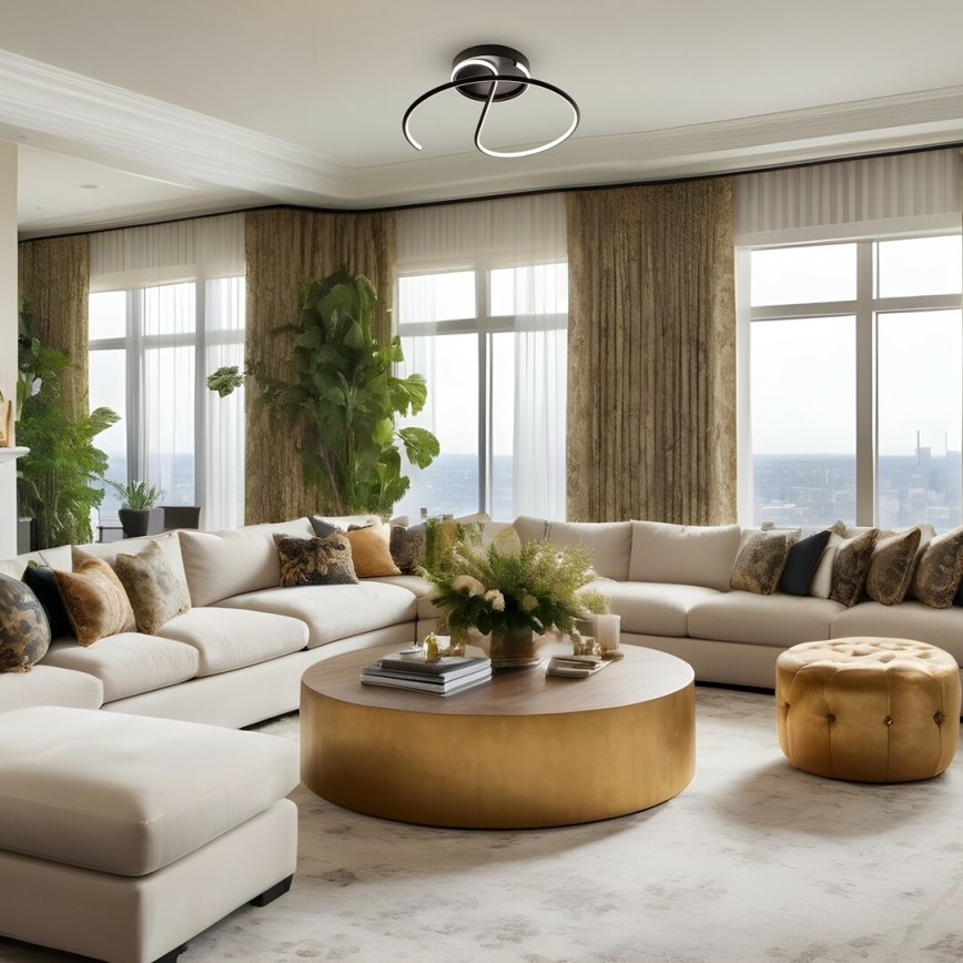 LED Πλαφονιέρα οροφής DELTA LED/30W/230V μαύρο