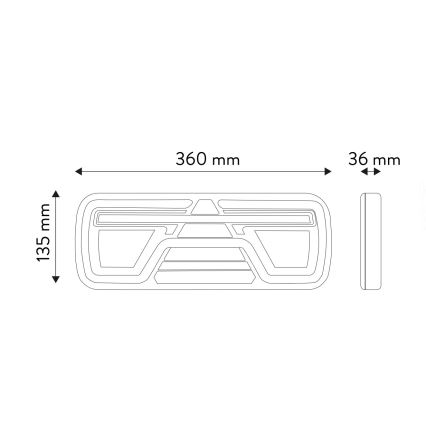 LED Πίσω φώτα συνδυασμένα με δυναμικό φλας LED/10-30V IP67 δεξιός