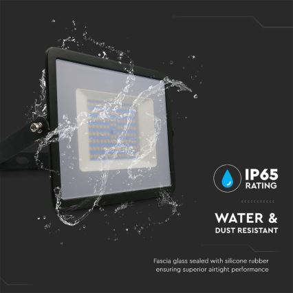 LED Προβολέας LED/100W/230V 6500K IP65 μαύρο