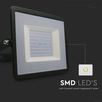 LED Προβολέας LED/100W/230V 6500K IP65 μαύρο
